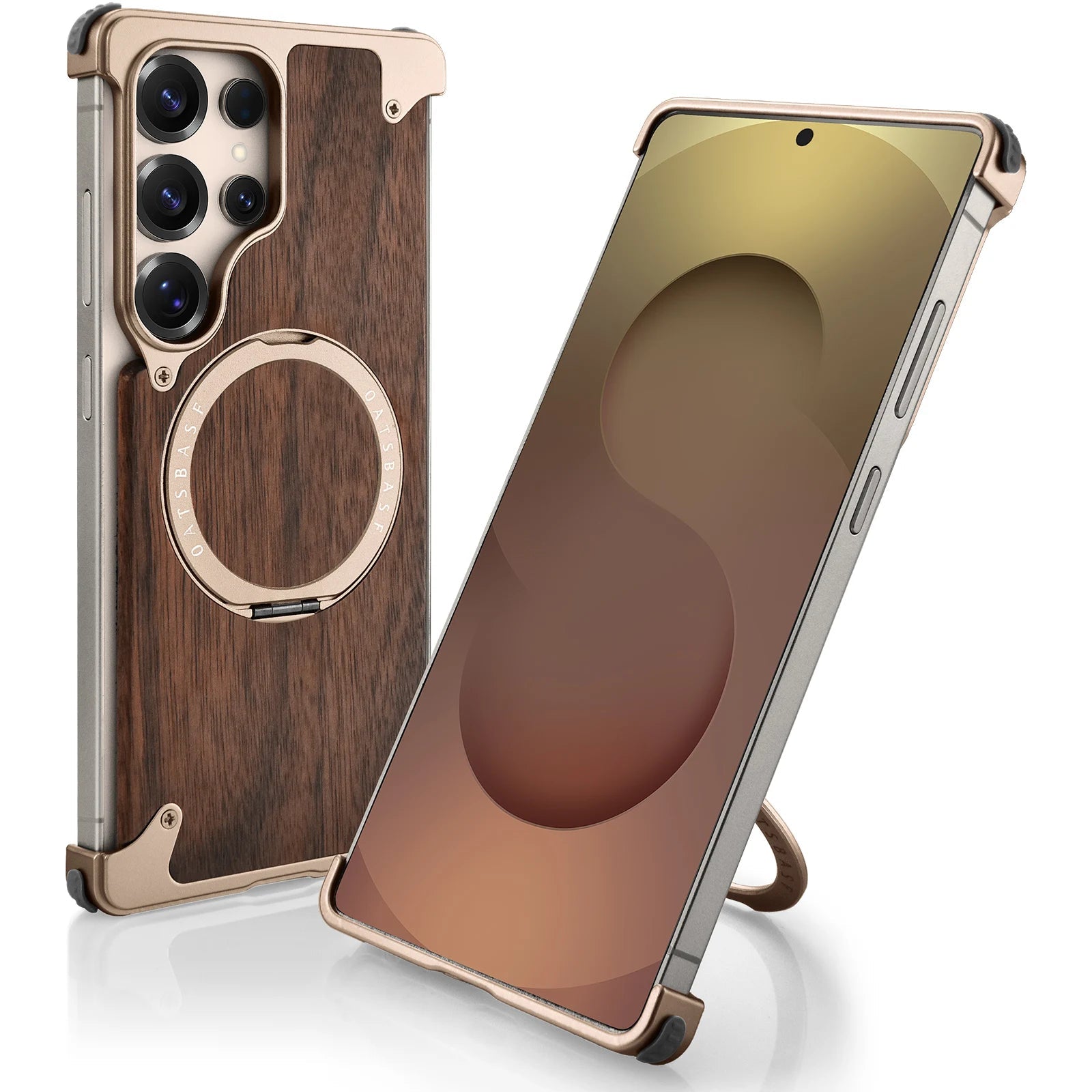 Eary Wood Case pour Galaxy S25 S24 Ultra Avec 360 ° Béquille rotative, housse de protection antichoc, conception en bois Unique sans cadre - FATAONEary Wood Case pour Galaxy S25 S24 Ultra Avec 360 ° Béquille rotative, housse de protection antichoc, conception en bois Unique sans cadreTechnologie IntelligenteFATAON