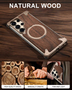 Eary Wood Case pour Galaxy S25 S24 Ultra Avec 360 ° Béquille rotative, housse de protection antichoc, conception en bois Unique sans cadre - FATAONEary Wood Case pour Galaxy S25 S24 Ultra Avec 360 ° Béquille rotative, housse de protection antichoc, conception en bois Unique sans cadreTechnologie IntelligenteFATAON