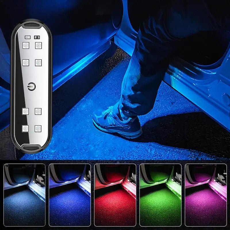 Éclairage ambiant voiture USB Rechargeable porte de voiture lumière bienvenue courtoisie lumière voiture atmosphère avertissement lampes coloré clignotant lumière - FATAONÉclairage ambiant voiture USB Rechargeable porte de voiture lumière bienvenue courtoisie lumière voiture atmosphère avertissement lampes coloré clignotant lumièreAccessoire AutoFATAON