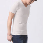 Économie à col en V en viscose de bambou doux pour hommes, maillots de corps blancs confortables, manches courtes, vêtements de fitness d'été, 5 paquets - FATAONÉconomie à col en V en viscose de bambou doux pour hommes, maillots de corps blancs confortables, manches courtes, vêtements de fitness d'été, 5 paquetsMode HommeFATAON