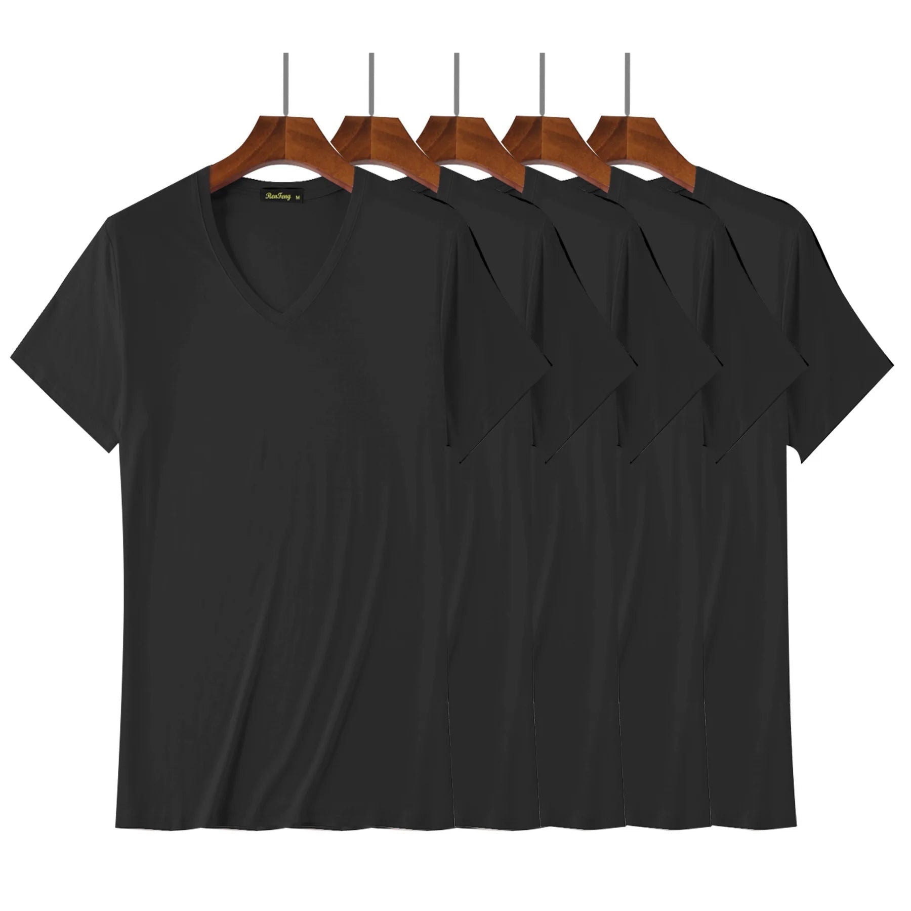 Économie à col en V en viscose de bambou doux pour hommes, maillots de corps blancs confortables, manches courtes, vêtements de fitness d'été, 5 paquets - FATAONÉconomie à col en V en viscose de bambou doux pour hommes, maillots de corps blancs confortables, manches courtes, vêtements de fitness d'été, 5 paquetsMode HommeFATAON