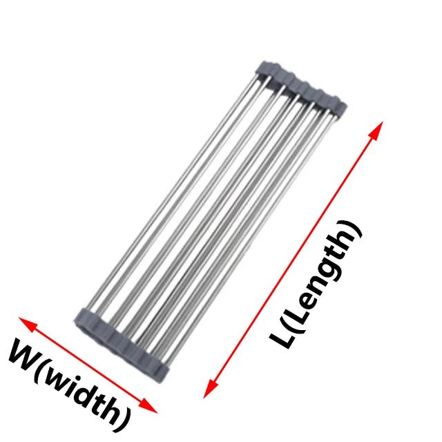 Égouttoir à vaisselle enroulable pour évier, égouttoir à vaisselle en acier inoxydable 304, organisateur de rangement pour assiettes, accessoires de cuisine - FATAONÉgouttoir à vaisselle enroulable pour évier, égouttoir à vaisselle en acier inoxydable 304, organisateur de rangement pour assiettes, accessoires de cuisineSolutions MaisonFATAON