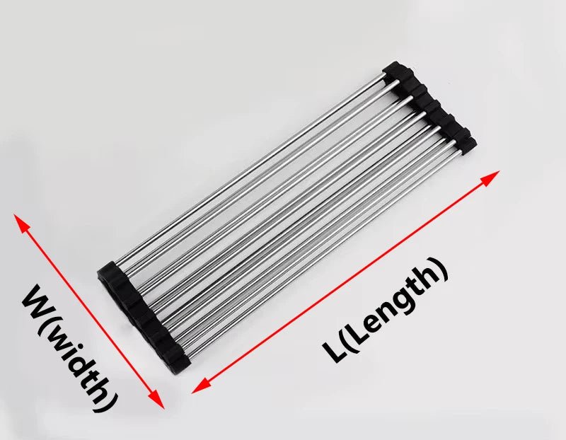 Égouttoir à vaisselle enroulable pour évier, égouttoir à vaisselle en acier inoxydable 304, organisateur de rangement pour assiettes, accessoires de cuisine - FATAONÉgouttoir à vaisselle enroulable pour évier, égouttoir à vaisselle en acier inoxydable 304, organisateur de rangement pour assiettes, accessoires de cuisineSolutions MaisonFATAON