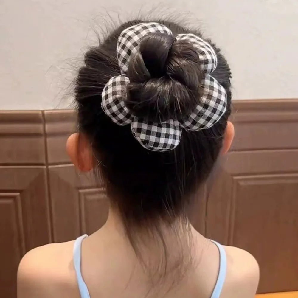 Élastique à cheveux coréen mignon à motif floral pour femmes et filles, design tendance, en caoutchouc, accessoire de coiffure pour enfants, idéal pour les vacances - FATAONÉlastique à cheveux coréen mignon à motif floral pour femmes et filles, design tendance, en caoutchouc, accessoire de coiffure pour enfants, idéal pour les vacancesMode FemmeFATAON