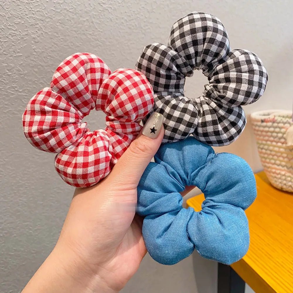 Élastique à cheveux coréen mignon à motif floral pour femmes et filles, design tendance, en caoutchouc, accessoire de coiffure pour enfants, idéal pour les vacances - FATAONÉlastique à cheveux coréen mignon à motif floral pour femmes et filles, design tendance, en caoutchouc, accessoire de coiffure pour enfants, idéal pour les vacancesMode FemmeFATAON
