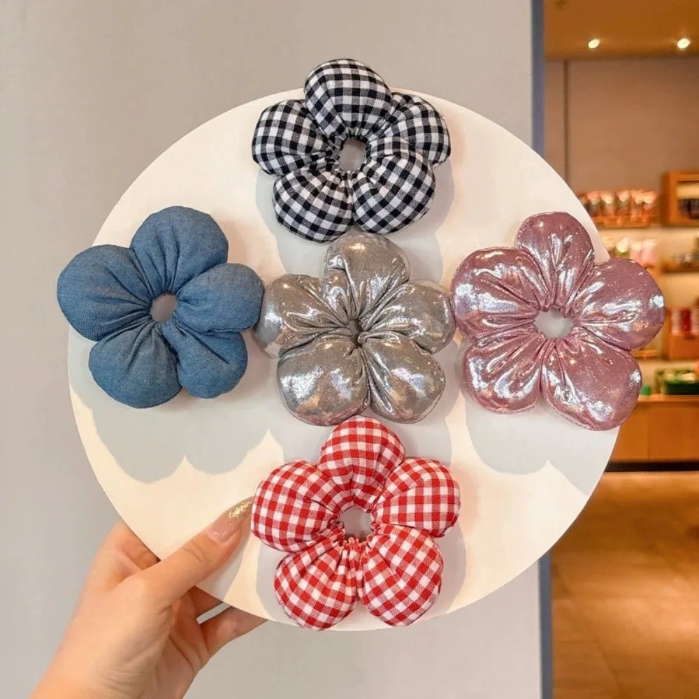 Élastique à cheveux coréen mignon à motif floral pour femmes et filles, design tendance, en caoutchouc, accessoire de coiffure pour enfants, idéal pour les vacances - FATAONÉlastique à cheveux coréen mignon à motif floral pour femmes et filles, design tendance, en caoutchouc, accessoire de coiffure pour enfants, idéal pour les vacancesMode FemmeFATAON