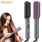 Electric Hot Comb Straightening Brush Negative Ion Multifunctional Hair Straightener Anti - Scalding Styling Tool for Dry Blow - dry - FATAONElectric Hot Comb Straightening Brush Negative Ion Multifunctional Hair Straightener Anti - Scalding Styling Tool for Dry Blow - dryMaquillageFATAON
