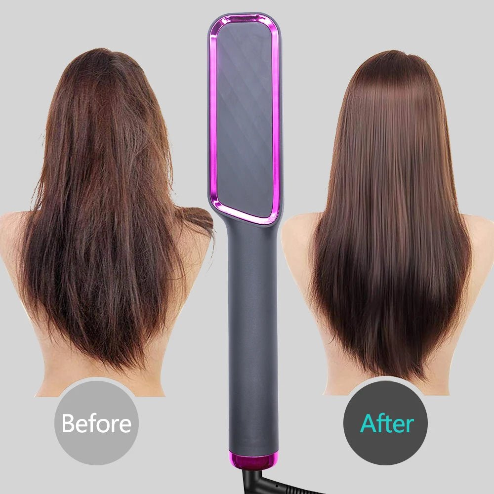 Electric Hot Comb Straightening Brush Negative Ion Multifunctional Hair Straightener Anti - Scalding Styling Tool for Dry Blow - dry - FATAONElectric Hot Comb Straightening Brush Negative Ion Multifunctional Hair Straightener Anti - Scalding Styling Tool for Dry Blow - dryMaquillageFATAON