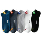 Ensemble de 5 paires de chaussettes de cheville en coton pour hommes, coupe basse, respirantes, douces, confortables, Anti-odeur, absorbant la sueur, chaussettes de Sport pour l'été - FATAONEnsemble de 5 paires de chaussettes de cheville en coton pour hommes, coupe basse, respirantes, douces, confortables, Anti-odeur, absorbant la sueur, chaussettes de Sport pour l'étéMode HommeFATAON