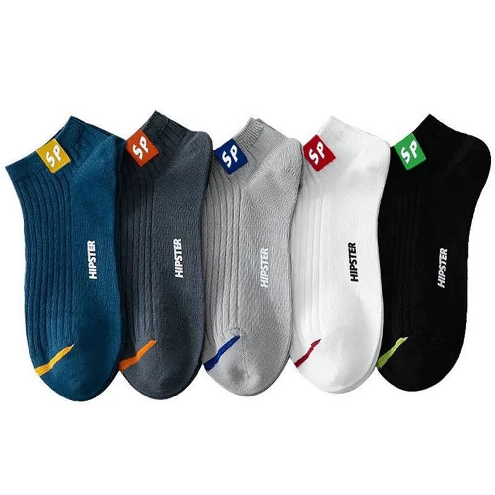 Ensemble de 5 paires de chaussettes de cheville en coton pour hommes, coupe basse, respirantes, douces, confortables, Anti-odeur, absorbant la sueur, chaussettes de Sport pour l'été - FATAONEnsemble de 5 paires de chaussettes de cheville en coton pour hommes, coupe basse, respirantes, douces, confortables, Anti-odeur, absorbant la sueur, chaussettes de Sport pour l'étéMode HommeFATAON