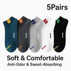 Ensemble de 5 paires de chaussettes de cheville en coton pour hommes, coupe basse, respirantes, douces, confortables, Anti-odeur, absorbant la sueur, chaussettes de Sport pour l'été - FATAONEnsemble de 5 paires de chaussettes de cheville en coton pour hommes, coupe basse, respirantes, douces, confortables, Anti-odeur, absorbant la sueur, chaussettes de Sport pour l'étéMode HommeFATAON