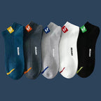 Ensemble de 5 paires de chaussettes de cheville en coton pour hommes, coupe basse, respirantes, douces, confortables, Anti-odeur, absorbant la sueur, chaussettes de Sport pour l'été - FATAONEnsemble de 5 paires de chaussettes de cheville en coton pour hommes, coupe basse, respirantes, douces, confortables, Anti-odeur, absorbant la sueur, chaussettes de Sport pour l'étéMode HommeFATAON