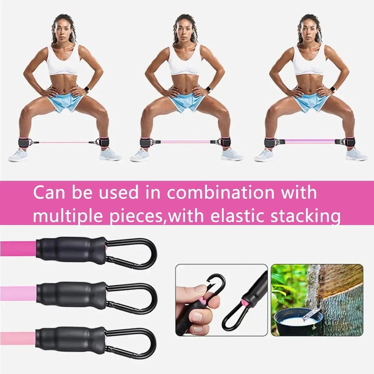 Ensemble de bandes de résistance avec sangles de cheville, équipement d'entraînement de fitness, poids de cheville, bande élastique de yoga pour la gym, homme et femme - FATAONEnsemble de bandes de résistance avec sangles de cheville, équipement d'entraînement de fitness, poids de cheville, bande élastique de yoga pour la gym, homme et femmeFitness & SportFATAON