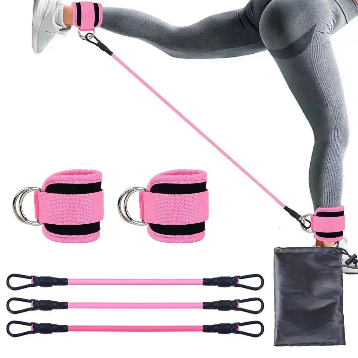 Ensemble de bandes de résistance TPE 11 pièces, bandes de fitness, cordes de traction, bandes d'entraînement élastiques avec ancre de porte, poignées, sac de transport, sangles pour jambes et chevilles - FATAONEnsemble de bandes de résistance TPE 11 pièces, bandes de fitness, cordes de traction, bandes d'entraînement élastiques avec ancre de porte, poignées, sac de transport, sangles pour jambes et chevillesFitness & SportFATAON