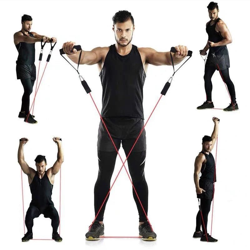 Ensemble de bandes de résistance TPE 11 pièces, bandes de fitness, cordes de traction, bandes d'entraînement élastiques avec ancre de porte, poignées, sac de transport, sangles pour jambes et chevilles - FATAONEnsemble de bandes de résistance TPE 11 pièces, bandes de fitness, cordes de traction, bandes d'entraînement élastiques avec ancre de porte, poignées, sac de transport, sangles pour jambes et chevillesFitness & SportFATAON