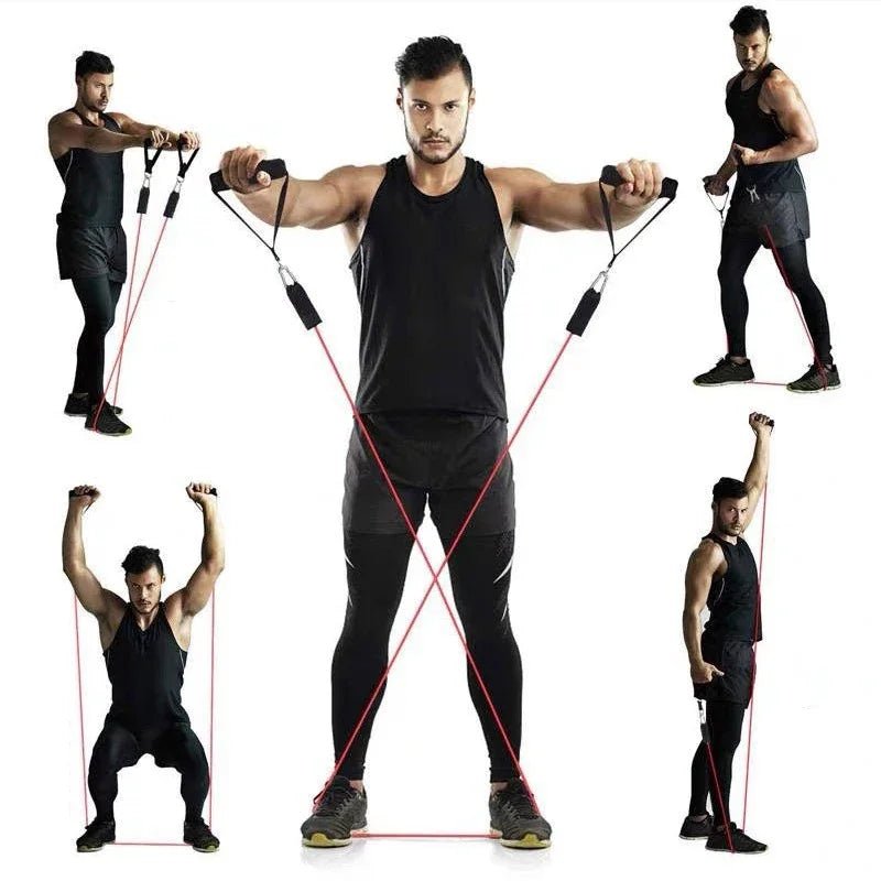 Ensemble de bandes de résistance TPE 11 pièces, bandes de fitness, cordes de traction, bandes d'entraînement élastiques avec ancre de porte, poignées, sac de transport, sangles pour jambes et chevilles - FATAONEnsemble de bandes de résistance TPE 11 pièces, bandes de fitness, cordes de traction, bandes d'entraînement élastiques avec ancre de porte, poignées, sac de transport, sangles pour jambes et chevillesFitness & SportFATAON