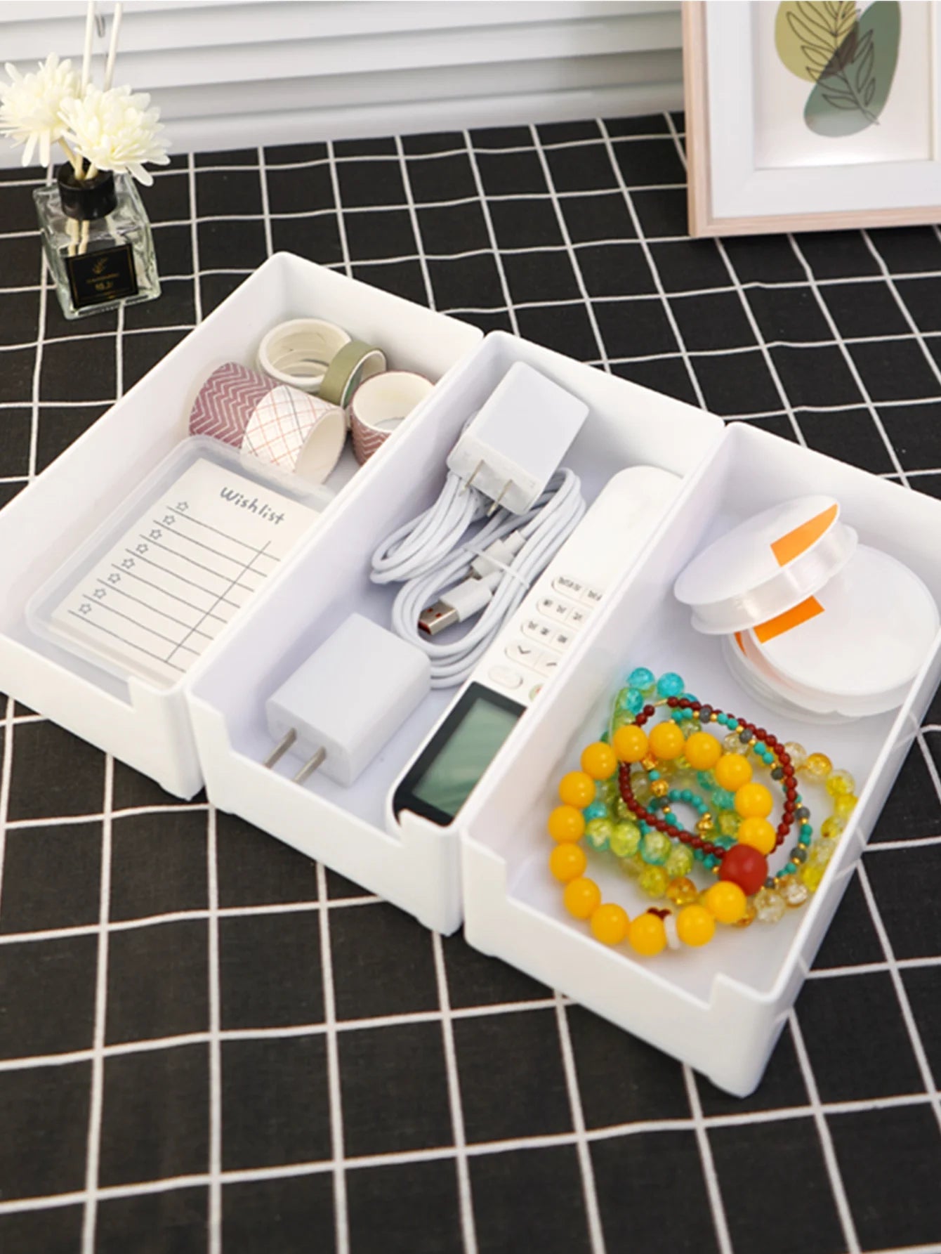 Ensemble de boîtes de rangement de câbles avec 7 boîtes de rangement transparentes, gestion de câbles de bureau polyvalente, organisateur de chargeur, rangement de bijoux - FATAONEnsemble de boîtes de rangement de câbles avec 7 boîtes de rangement transparentes, gestion de câbles de bureau polyvalente, organisateur de chargeur, rangement de bijouxSolutions MaisonFATAON