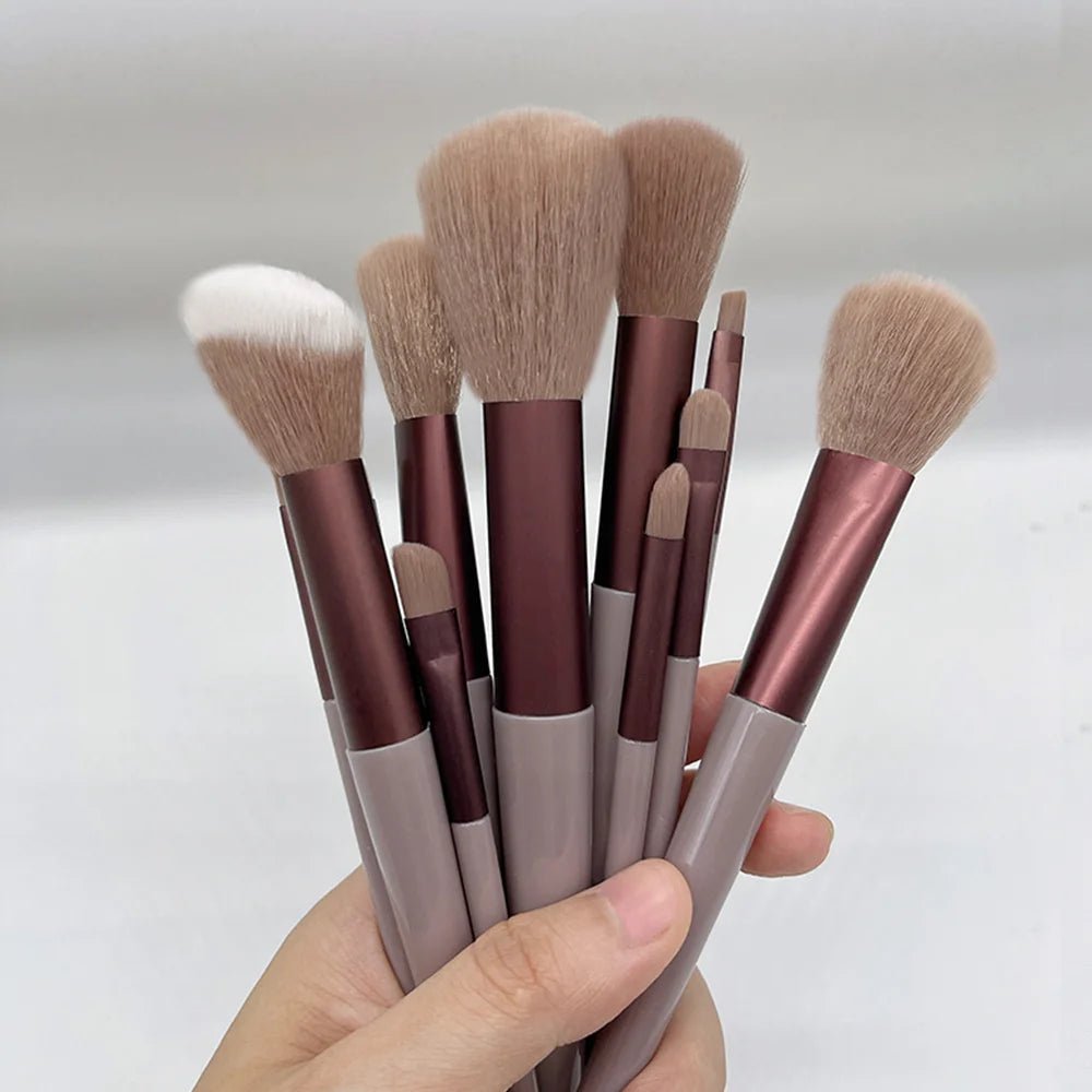 Ensemble de pinceaux de maquillage doux pour femmes, fard à barrage, fond de teint, pinceau cosmétique, fard à joues, beauté, sac à outils de maquillage, 13 pièces - FATAONEnsemble de pinceaux de maquillage doux pour femmes, fard à barrage, fond de teint, pinceau cosmétique, fard à joues, beauté, sac à outils de maquillage, 13 piècesBeauté femmeFATAON