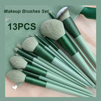 Ensemble de pinceaux de maquillage doux pour femmes, fard à barrage, fond de teint, pinceau cosmétique, fard à joues, beauté, sac à outils de maquillage, 13 pièces - FATAONEnsemble de pinceaux de maquillage doux pour femmes, fard à barrage, fond de teint, pinceau cosmétique, fard à joues, beauté, sac à outils de maquillage, 13 piècesBeauté femmeFATAON