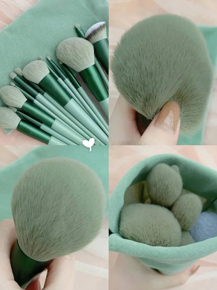 Ensemble de pinceaux de maquillage doux pour femmes, fard à barrage, fond de teint, pinceau cosmétique, fard à joues, beauté, sac à outils de maquillage, 13 pièces - FATAONEnsemble de pinceaux de maquillage doux pour femmes, fard à barrage, fond de teint, pinceau cosmétique, fard à joues, beauté, sac à outils de maquillage, 13 piècesBeauté femmeFATAON