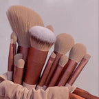 Ensemble de pinceaux de maquillage doux pour femmes, fard à barrage, fond de teint, pinceau cosmétique, fard à joues, beauté, sac à outils de maquillage, 13 pièces - FATAONEnsemble de pinceaux de maquillage doux pour femmes, fard à barrage, fond de teint, pinceau cosmétique, fard à joues, beauté, sac à outils de maquillage, 13 piècesBeauté femmeFATAON