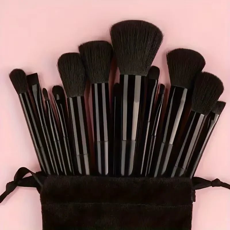 Ensemble de pinceaux de maquillage doux pour femmes, fard à barrage, fond de teint, pinceau cosmétique, fard à joues, beauté, sac à outils de maquillage, 13 pièces - FATAONEnsemble de pinceaux de maquillage doux pour femmes, fard à barrage, fond de teint, pinceau cosmétique, fard à joues, beauté, sac à outils de maquillage, 13 piècesBeauté femmeFATAON