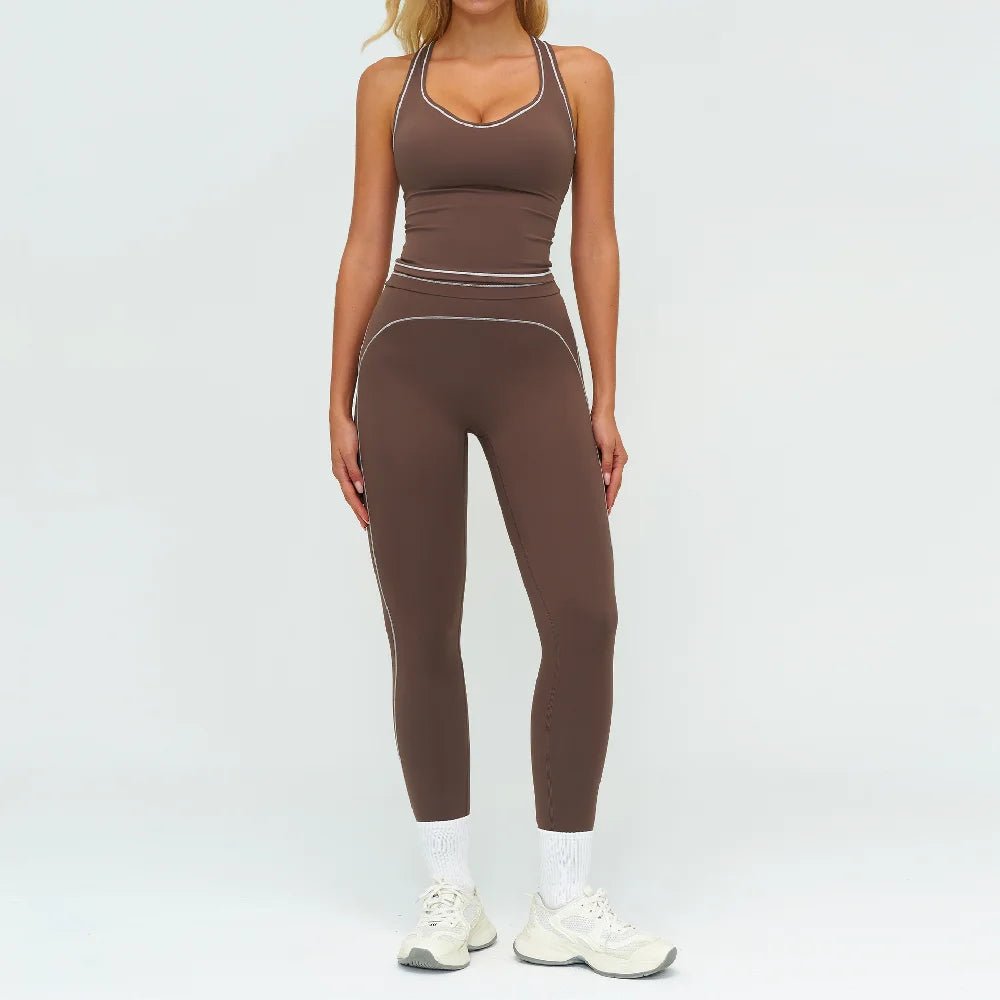 Ensemble de yoga 2 pièces pour femme, tenue de sport, vêtements de gym, ensemble soutien-gorge de sport et pantalon de course, vêtements de yoga et de sport pour femme - FATAONEnsemble de yoga 2 pièces pour femme, tenue de sport, vêtements de gym, ensemble soutien-gorge de sport et pantalon de course, vêtements de yoga et de sport pour femmeMode FemmeFATAON