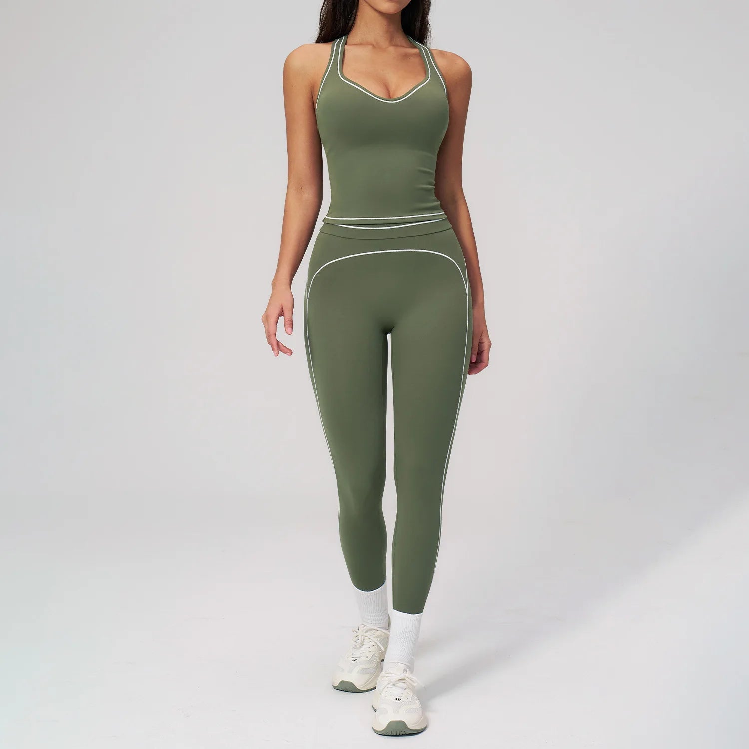Ensemble de yoga 2 pièces pour femme, tenue de sport, vêtements de gym, ensemble soutien-gorge de sport et pantalon de course, vêtements de yoga et de sport pour femme - FATAONEnsemble de yoga 2 pièces pour femme, tenue de sport, vêtements de gym, ensemble soutien-gorge de sport et pantalon de course, vêtements de yoga et de sport pour femmeMode FemmeFATAON