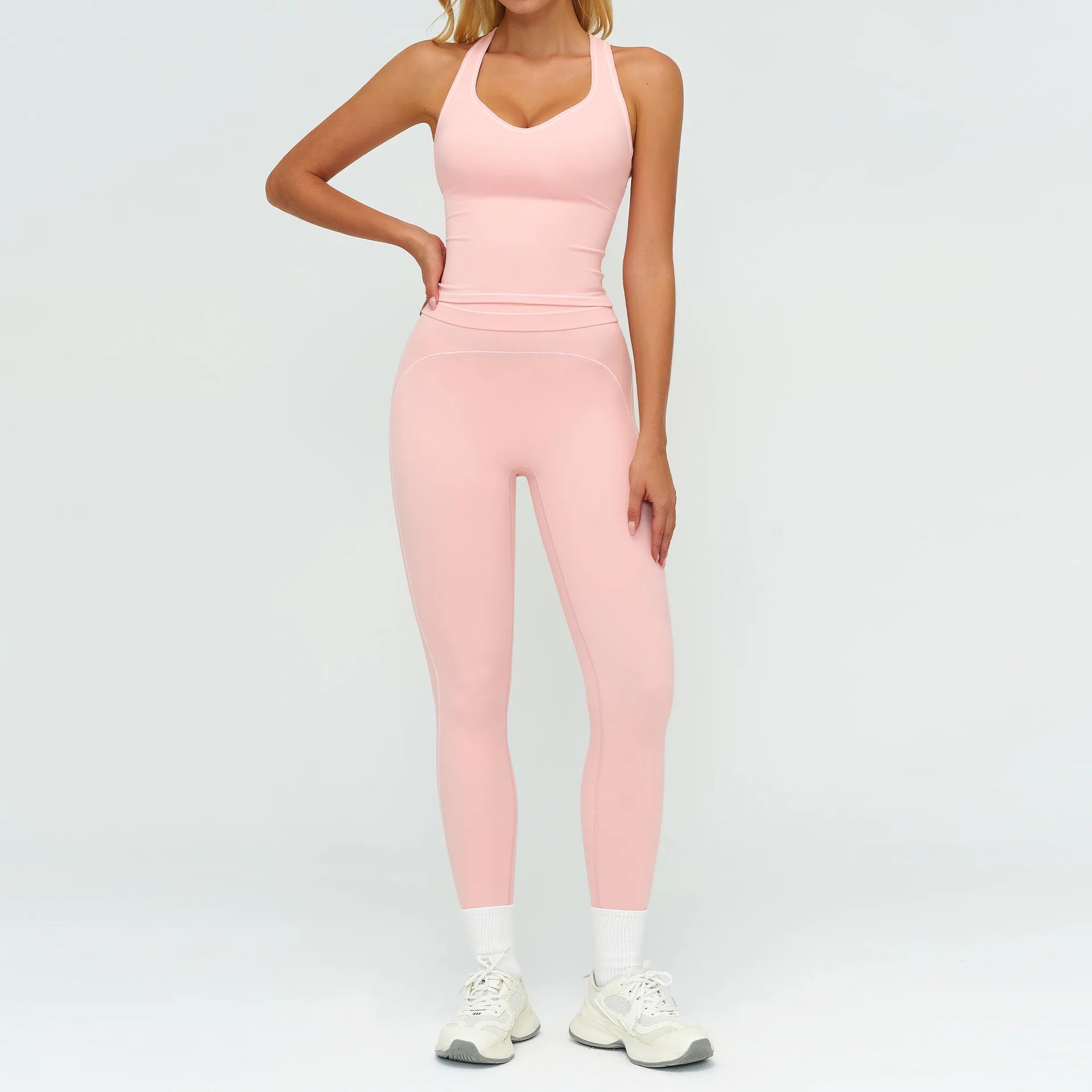 Ensemble de yoga 2 pièces pour femme, tenue de sport, vêtements de gym, ensemble soutien-gorge de sport et pantalon de course, vêtements de yoga et de sport pour femme - FATAONEnsemble de yoga 2 pièces pour femme, tenue de sport, vêtements de gym, ensemble soutien-gorge de sport et pantalon de course, vêtements de yoga et de sport pour femmeMode FemmeFATAON