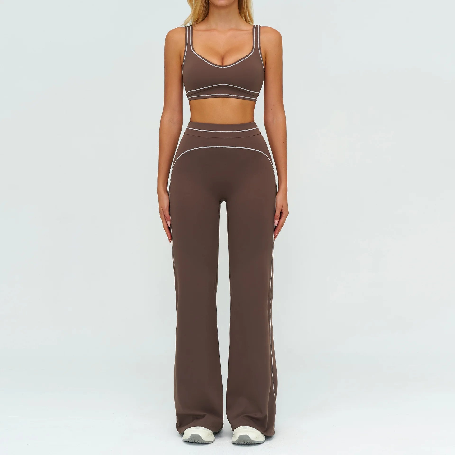 Ensemble de yoga 2 pièces pour femme, tenue de sport, vêtements de gym, ensemble soutien-gorge de sport et pantalon de course, vêtements de yoga et de sport pour femme - FATAONEnsemble de yoga 2 pièces pour femme, tenue de sport, vêtements de gym, ensemble soutien-gorge de sport et pantalon de course, vêtements de yoga et de sport pour femmeMode FemmeFATAON