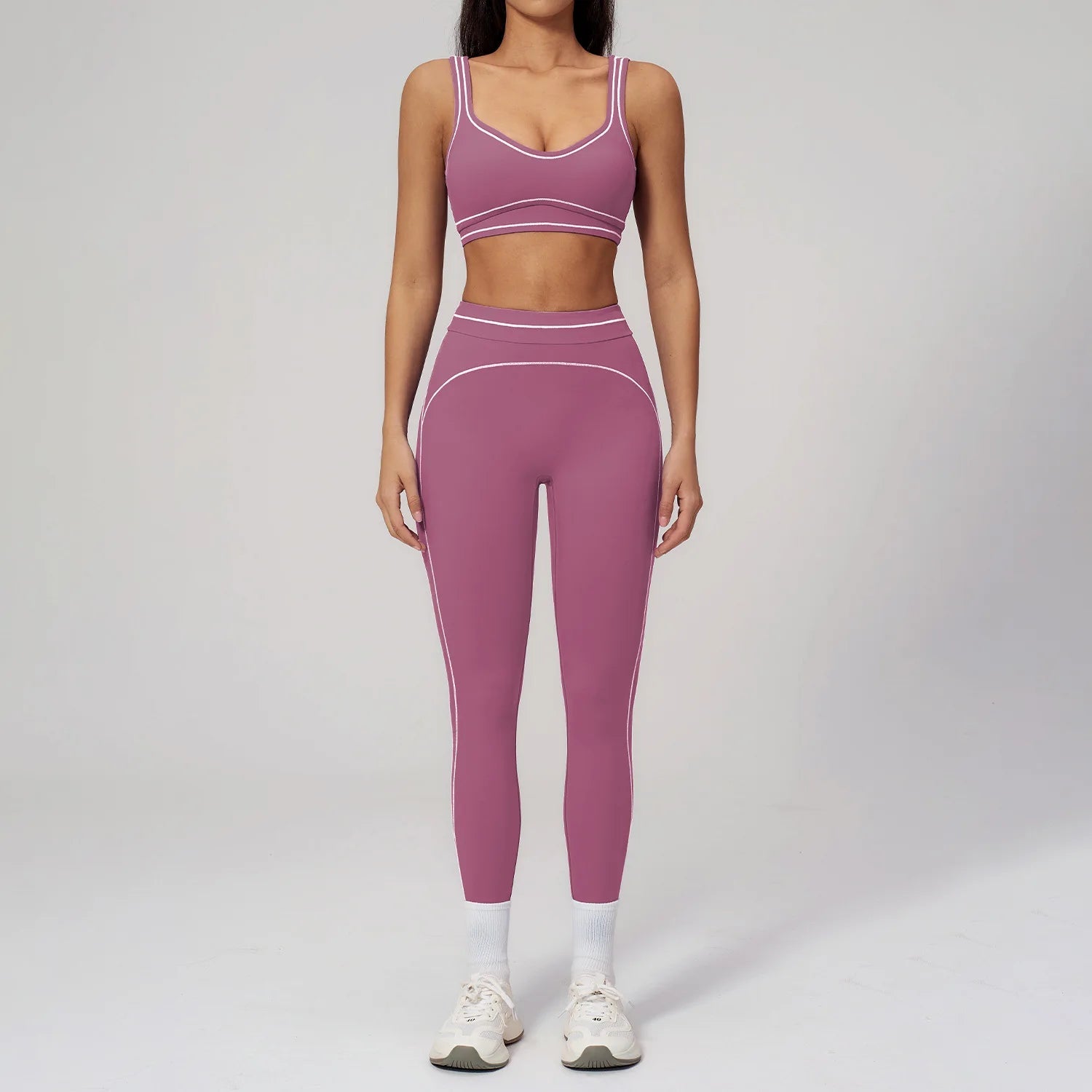 Ensemble de yoga 2 pièces pour femme, tenue de sport, vêtements de gym, ensemble soutien-gorge de sport et pantalon de course, vêtements de yoga et de sport pour femme - FATAONEnsemble de yoga 2 pièces pour femme, tenue de sport, vêtements de gym, ensemble soutien-gorge de sport et pantalon de course, vêtements de yoga et de sport pour femmeMode FemmeFATAON