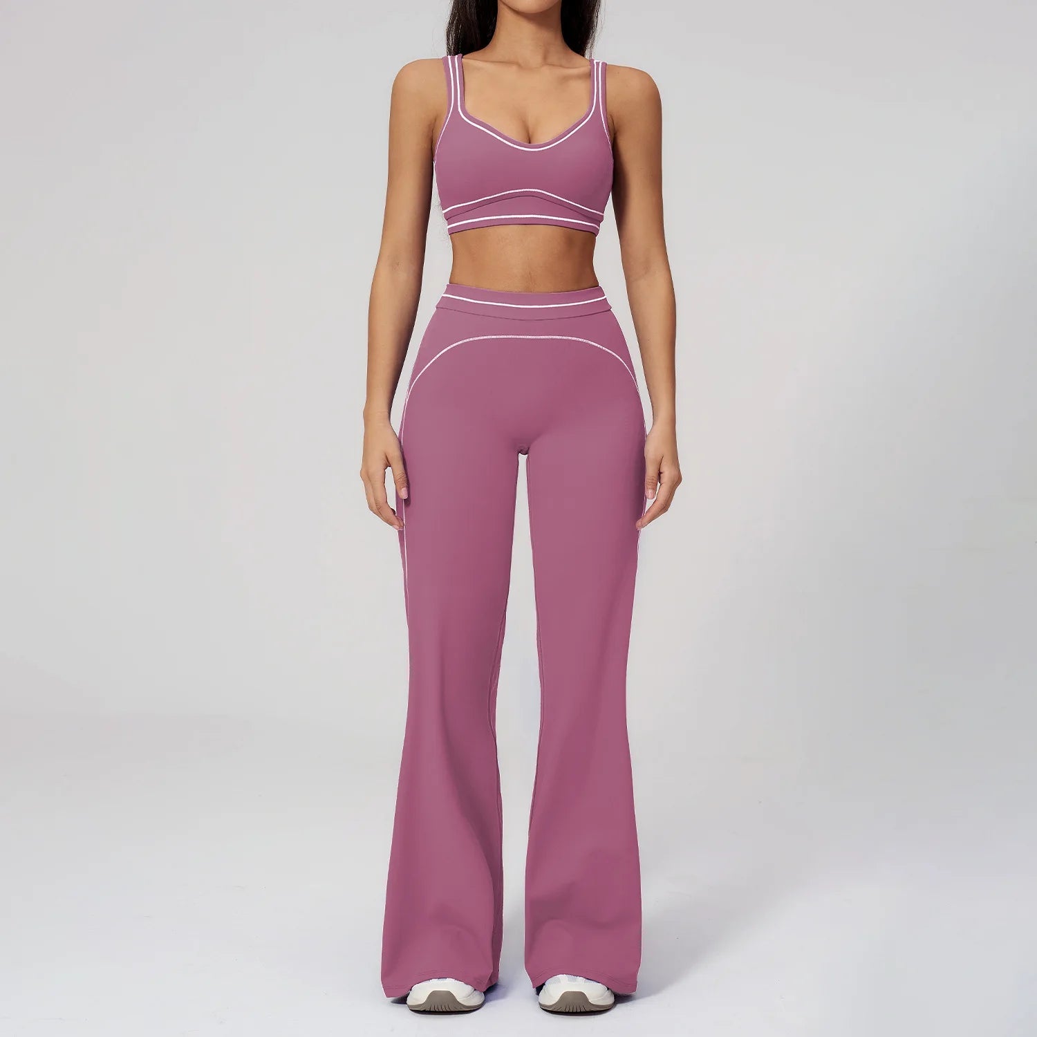 Ensemble de yoga 2 pièces pour femme, tenue de sport, vêtements de gym, ensemble soutien-gorge de sport et pantalon de course, vêtements de yoga et de sport pour femme - FATAONEnsemble de yoga 2 pièces pour femme, tenue de sport, vêtements de gym, ensemble soutien-gorge de sport et pantalon de course, vêtements de yoga et de sport pour femmeMode FemmeFATAON