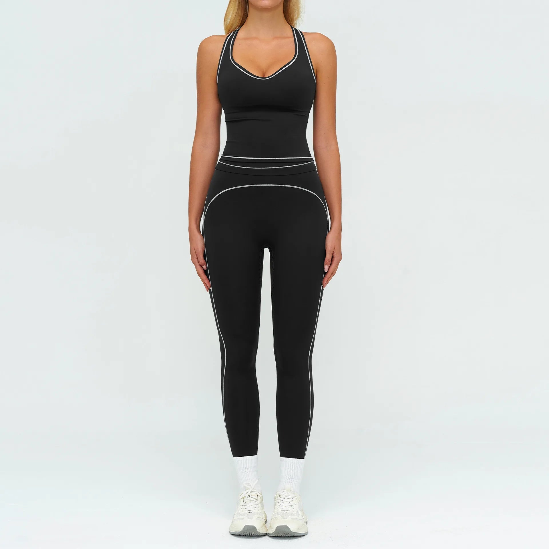 Ensemble de yoga 2 pièces pour femme, tenue de sport, vêtements de gym, ensemble soutien-gorge de sport et pantalon de course, vêtements de yoga et de sport pour femme - FATAONEnsemble de yoga 2 pièces pour femme, tenue de sport, vêtements de gym, ensemble soutien-gorge de sport et pantalon de course, vêtements de yoga et de sport pour femmeMode FemmeFATAON