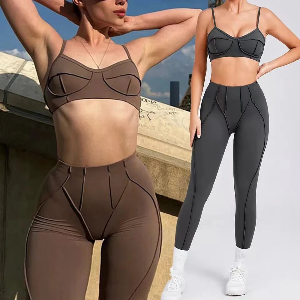 Ensemble de yoga pour femme, survêtement d'entraînement, legging athlétique imbibé, legging push-up de gym, soutien-gorge de fitness, vêtements de sport, vêtements actifs, nouveau - FATAONEnsemble de yoga pour femme, survêtement d'entraînement, legging athlétique imbibé, legging push-up de gym, soutien-gorge de fitness, vêtements de sport, vêtements actifs, nouveauFitness FemmeFATAON