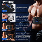 Entraîneur de hanche électrique EMS, stimulateur de muscles abdominaux pour bras, jambes, dos, corps amincissant, perte de poids, gel de remplacement, masseur de fitness - FATAONEntraîneur de hanche électrique EMS, stimulateur de muscles abdominaux pour bras, jambes, dos, corps amincissant, perte de poids, gel de remplacement, masseur de fitnessFitness & SportFATAON
