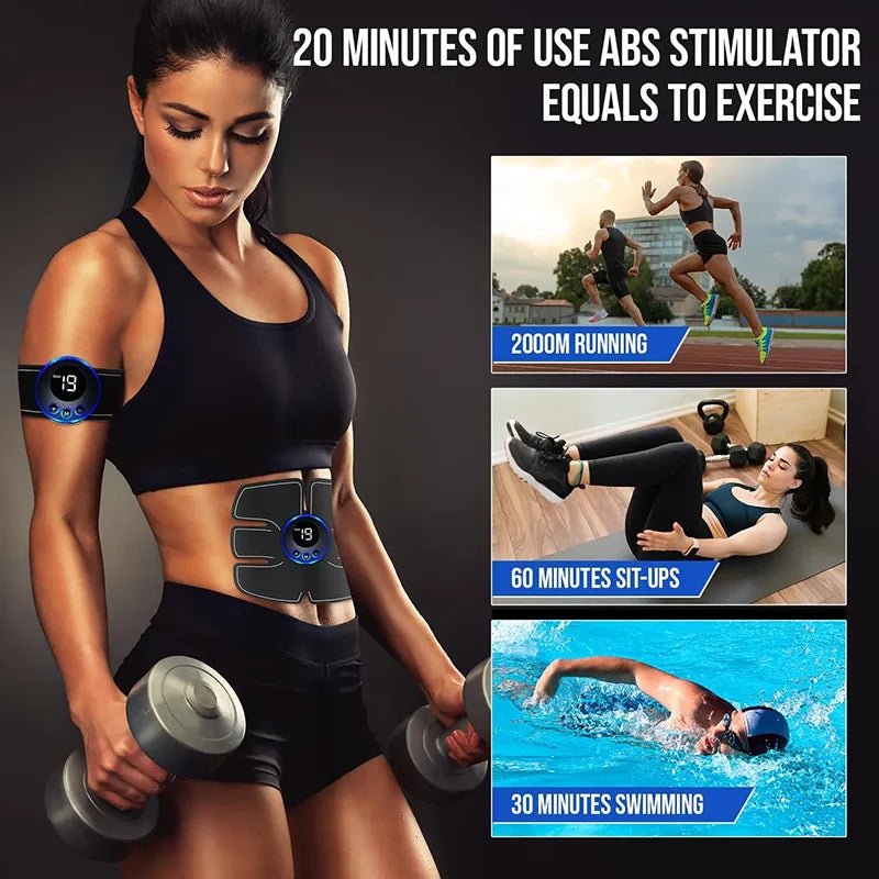 Entraîneur de hanche électrique EMS, stimulateur de muscles abdominaux pour bras, jambes, dos, corps amincissant, perte de poids, gel de remplacement, masseur de fitness - FATAONEntraîneur de hanche électrique EMS, stimulateur de muscles abdominaux pour bras, jambes, dos, corps amincissant, perte de poids, gel de remplacement, masseur de fitnessFitness & SportFATAON