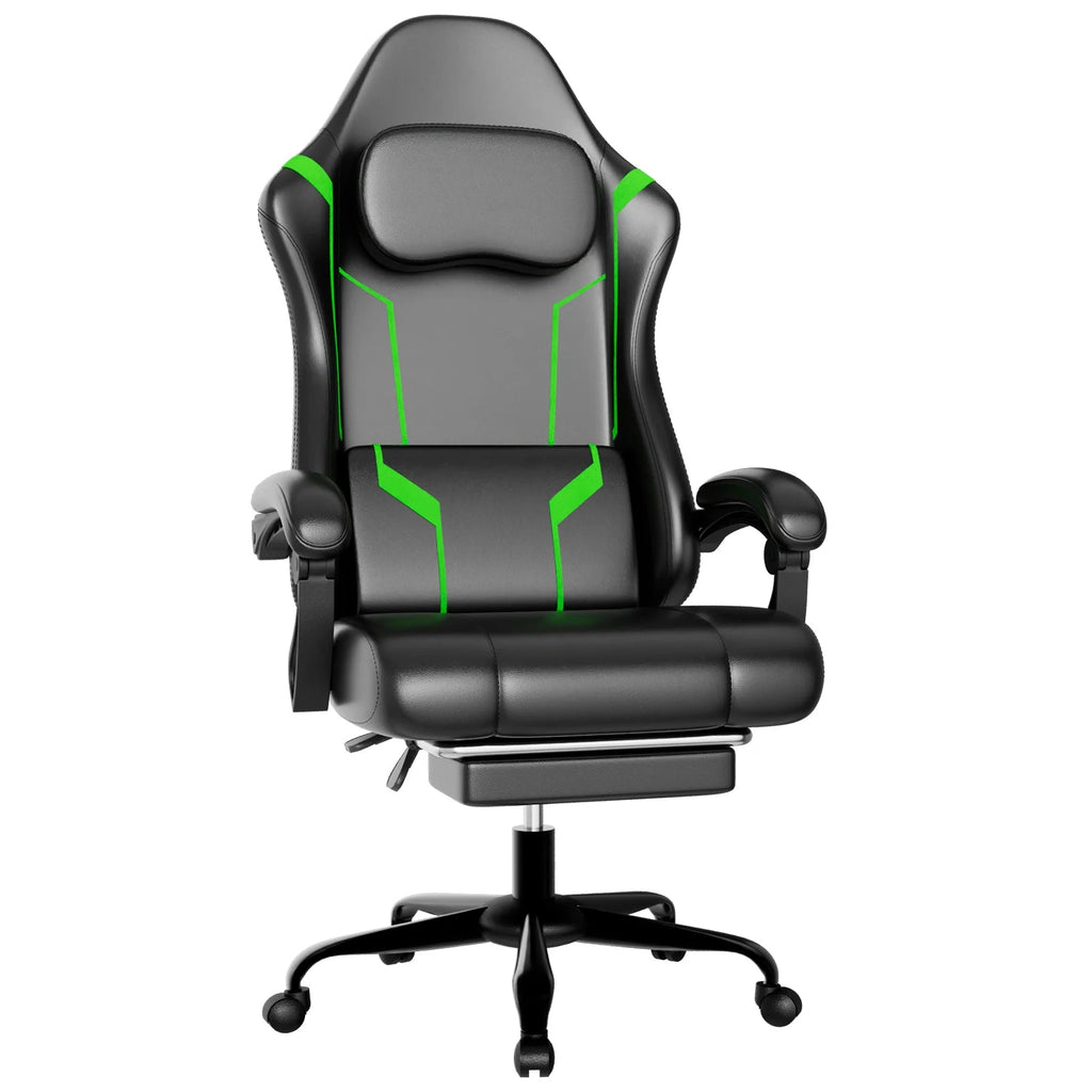 Ergonomic Gaming Chair, Electronic Gaming Chair with Pocket Spring Pad and Footrest, Height Adjustable Computer Chair - Fix & GoErgonomic Gaming Chair, Electronic Gaming Chair with Pocket Spring Pad and Footrest, Height Adjustable Computer ChairFix & Go