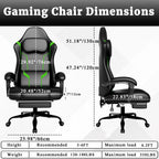 Ergonomic Gaming Chair, Electronic Gaming Chair with Pocket Spring Pad and Footrest, Height Adjustable Computer Chair - Fix & GoErgonomic Gaming Chair, Electronic Gaming Chair with Pocket Spring Pad and Footrest, Height Adjustable Computer ChairFix & Go