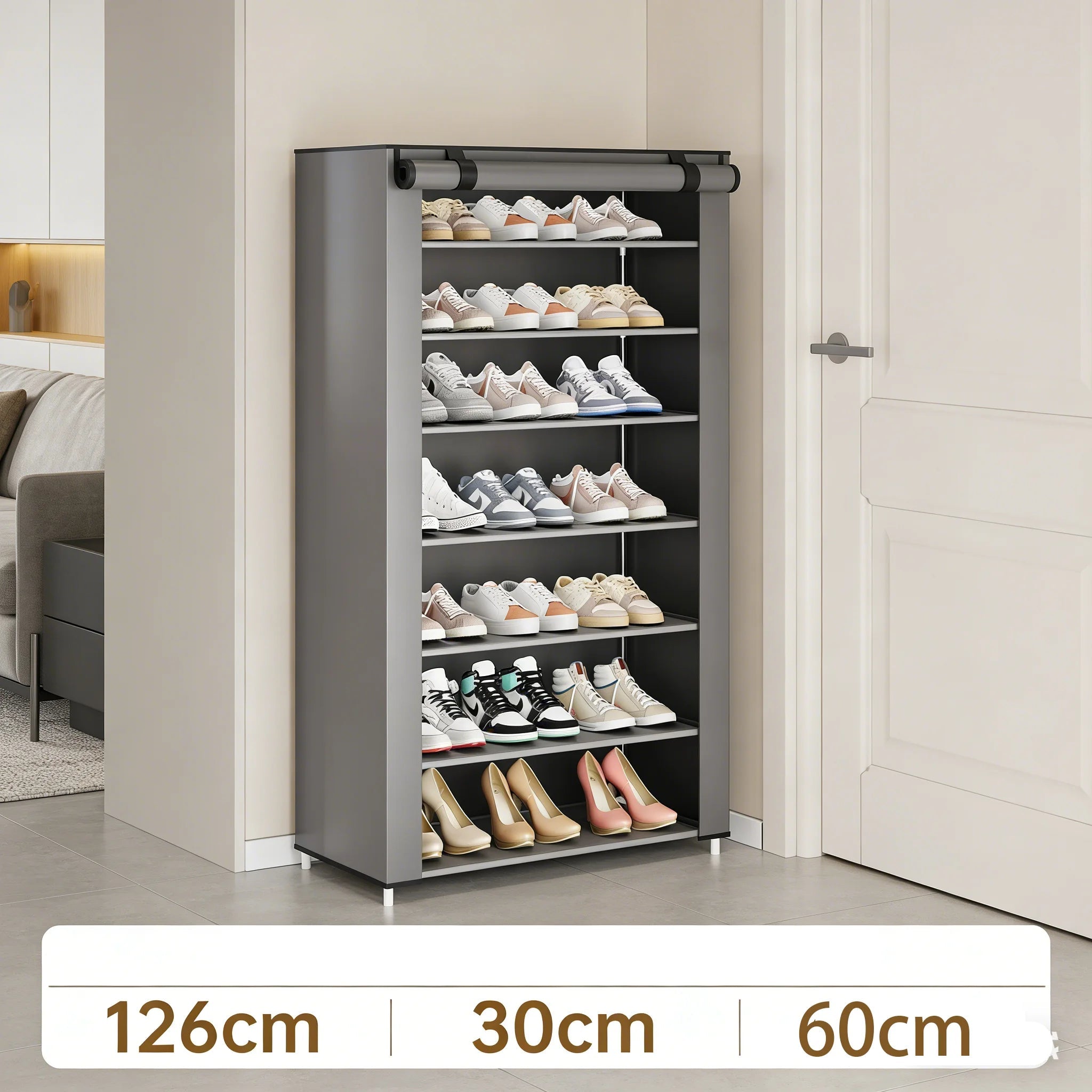 Étagère à chaussures simple avec rangement anti-poussière, armoire à chaussures multi-niveaux, support de rangement pour entrée de dortoir - FATAONÉtagère à chaussures simple avec rangement anti-poussière, armoire à chaussures multi-niveaux, support de rangement pour entrée de dortoirSolutions MaisonFATAON
