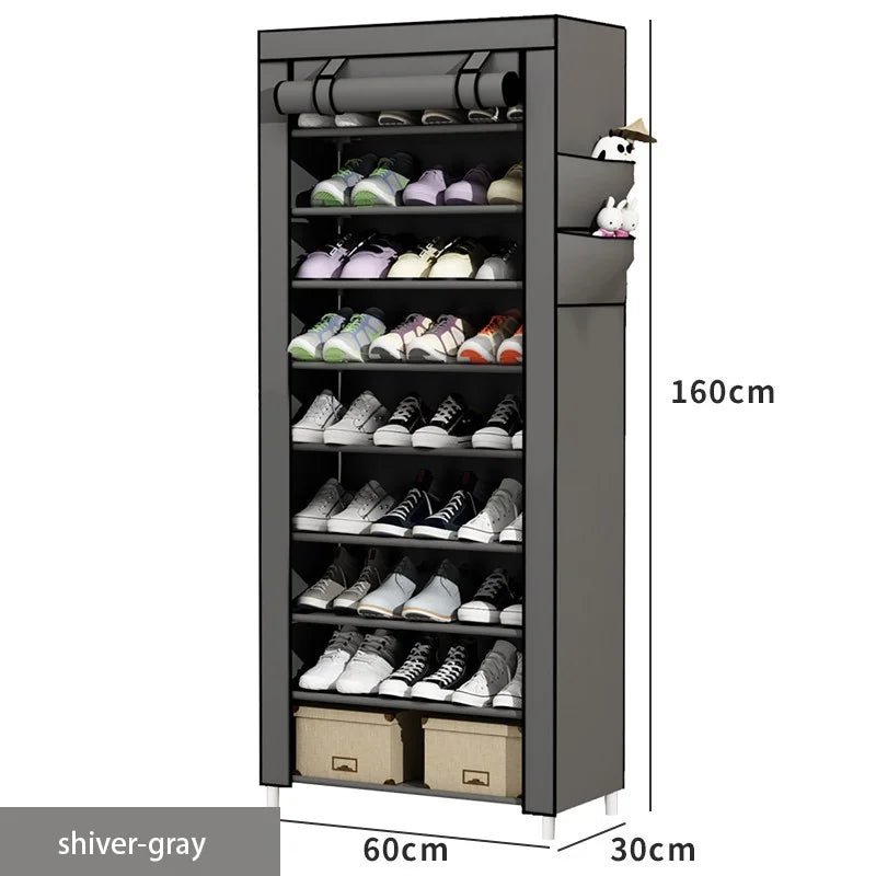 Étagère à chaussures simple avec rangement anti-poussière, armoire à chaussures multi-niveaux, support de rangement pour entrée de dortoir - FATAONÉtagère à chaussures simple avec rangement anti-poussière, armoire à chaussures multi-niveaux, support de rangement pour entrée de dortoirSolutions MaisonFATAON