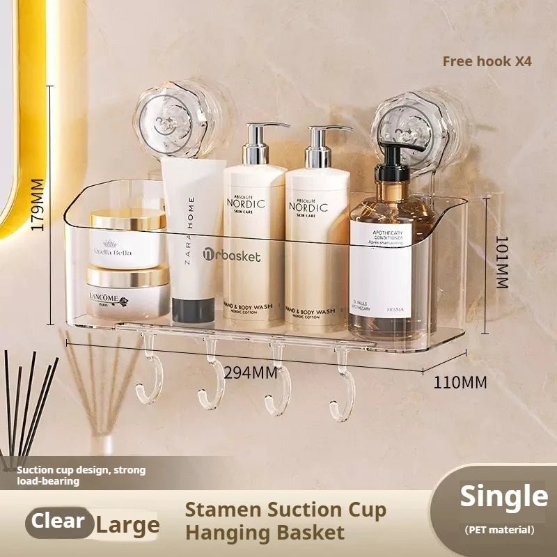 Étagère de salle de bain à ventouse, sans perçage, porte-shampoing, étagère de douche, support de rangement de salle de bain, panier de douche, organisateur de salle de bain étagère salle de bain sans perçage - FATAONÉtagère de salle de bain à ventouse, sans perçage, porte-shampoing, étagère de douche, support de rangement de salle de bain, panier de douche, organisateur de salle de bain étagère salle de bain sans perçageSolutions MaisonFATAON