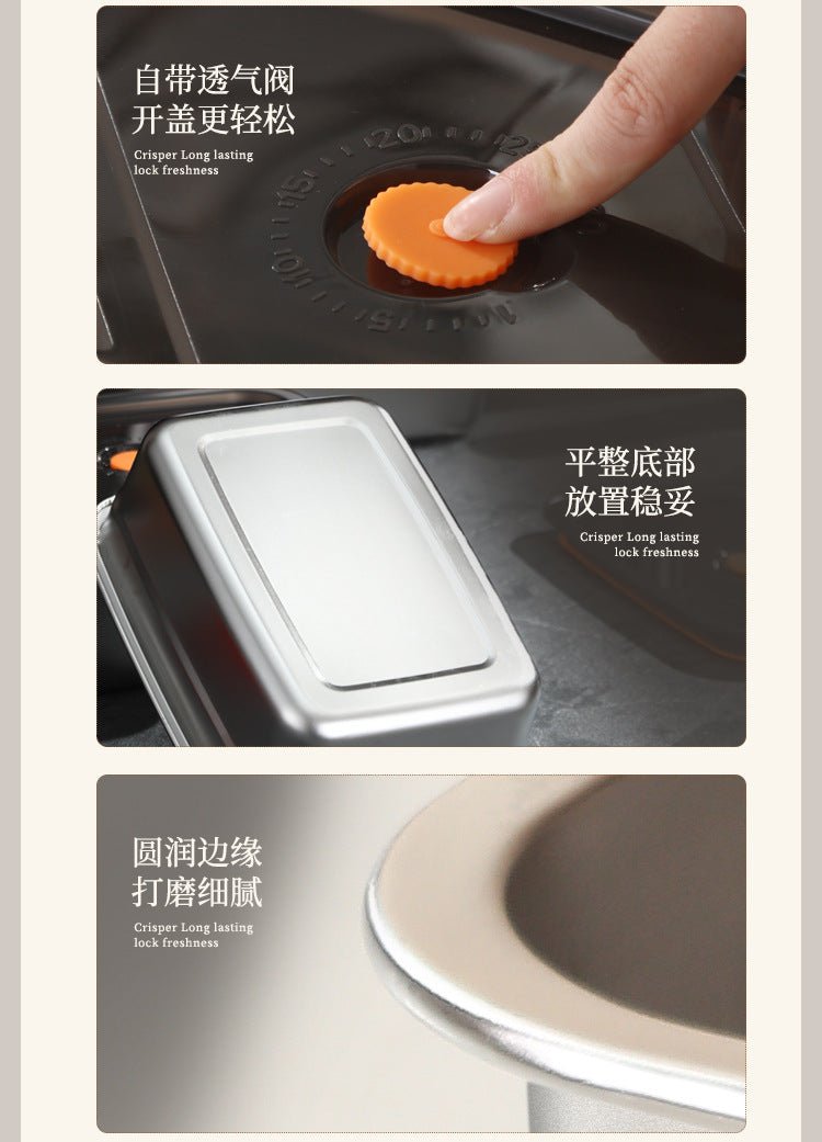 Extra Large Fresh-keeping Box Stainless Steel Household Refrigerated Freezing Fresh-keeping Micro-gland Cover Sealed Storage Fruit Lunch Box Rice - FATAONExtra Large Fresh-keeping Box Stainless Steel Household Refrigerated Freezing Fresh-keeping Micro-gland Cover Sealed Storage Fruit Lunch Box RiceSolutions MaisonFATAON