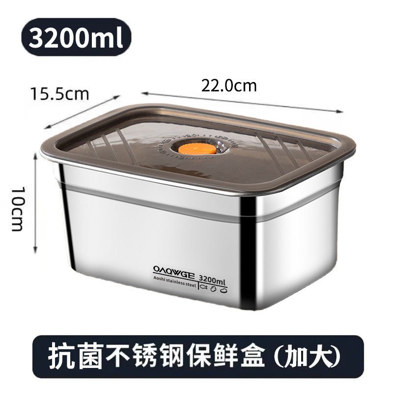 Extra Large Fresh-keeping Box Stainless Steel Household Refrigerated Freezing Fresh-keeping Micro-gland Cover Sealed Storage Fruit Lunch Box Rice - FATAONExtra Large Fresh-keeping Box Stainless Steel Household Refrigerated Freezing Fresh-keeping Micro-gland Cover Sealed Storage Fruit Lunch Box RiceSolutions MaisonFATAON