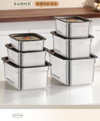 Extra Large Fresh-keeping Box Stainless Steel Household Refrigerated Freezing Fresh-keeping Micro-gland Cover Sealed Storage Fruit Lunch Box Rice - FATAONExtra Large Fresh-keeping Box Stainless Steel Household Refrigerated Freezing Fresh-keeping Micro-gland Cover Sealed Storage Fruit Lunch Box RiceSolutions MaisonFATAON