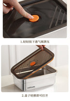 Extra Large Fresh-keeping Box Stainless Steel Household Refrigerated Freezing Fresh-keeping Micro-gland Cover Sealed Storage Fruit Lunch Box Rice - FATAONExtra Large Fresh-keeping Box Stainless Steel Household Refrigerated Freezing Fresh-keeping Micro-gland Cover Sealed Storage Fruit Lunch Box RiceSolutions MaisonFATAON