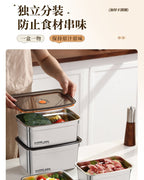Extra Large Fresh-keeping Box Stainless Steel Household Refrigerated Freezing Fresh-keeping Micro-gland Cover Sealed Storage Fruit Lunch Box Rice - FATAONExtra Large Fresh-keeping Box Stainless Steel Household Refrigerated Freezing Fresh-keeping Micro-gland Cover Sealed Storage Fruit Lunch Box RiceSolutions MaisonFATAON