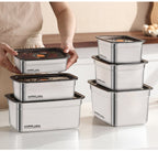 Extra Large Fresh-keeping Box Stainless Steel Household Refrigerated Freezing Fresh-keeping Micro-gland Cover Sealed Storage Fruit Lunch Box Rice - FATAONExtra Large Fresh-keeping Box Stainless Steel Household Refrigerated Freezing Fresh-keeping Micro-gland Cover Sealed Storage Fruit Lunch Box RiceSolutions MaisonFATAON