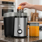 Extracteur de jus centrifuge de 800 watts avec une large ouverture de 3 pouces pour fruits et légumes, facile à nettoyer, en acier inoxydable (argent) - FATAONExtracteur de jus centrifuge de 800 watts avec une large ouverture de 3 pouces pour fruits et légumes, facile à nettoyer, en acier inoxydable (argent)Solutions MaisonFATAON