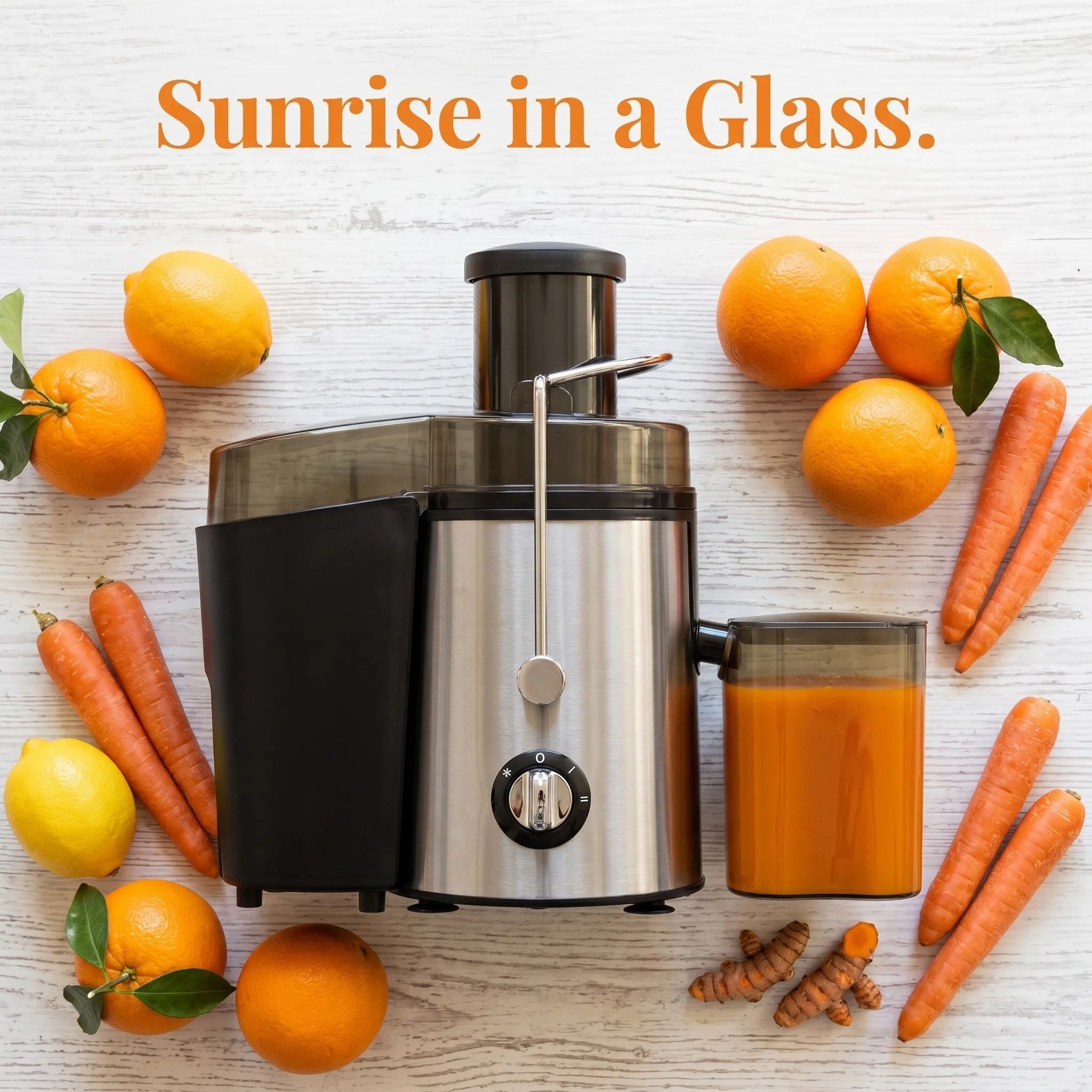 Extracteur de jus centrifuge de 800 watts avec une large ouverture de 3 pouces pour fruits et légumes, facile à nettoyer, en acier inoxydable (argent) - FATAONExtracteur de jus centrifuge de 800 watts avec une large ouverture de 3 pouces pour fruits et légumes, facile à nettoyer, en acier inoxydable (argent)Solutions MaisonFATAON
