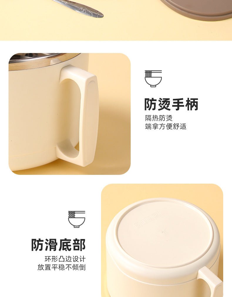 Factory wholesale 304 stainless steel instant noodle bowl large capacity instant noodles student office worker adult Rice Bowl gift - FATAONFactory wholesale 304 stainless steel instant noodle bowl large capacity instant noodles student office worker adult Rice Bowl giftSolutions MaisonFATAON